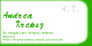 andrea krepsz business card